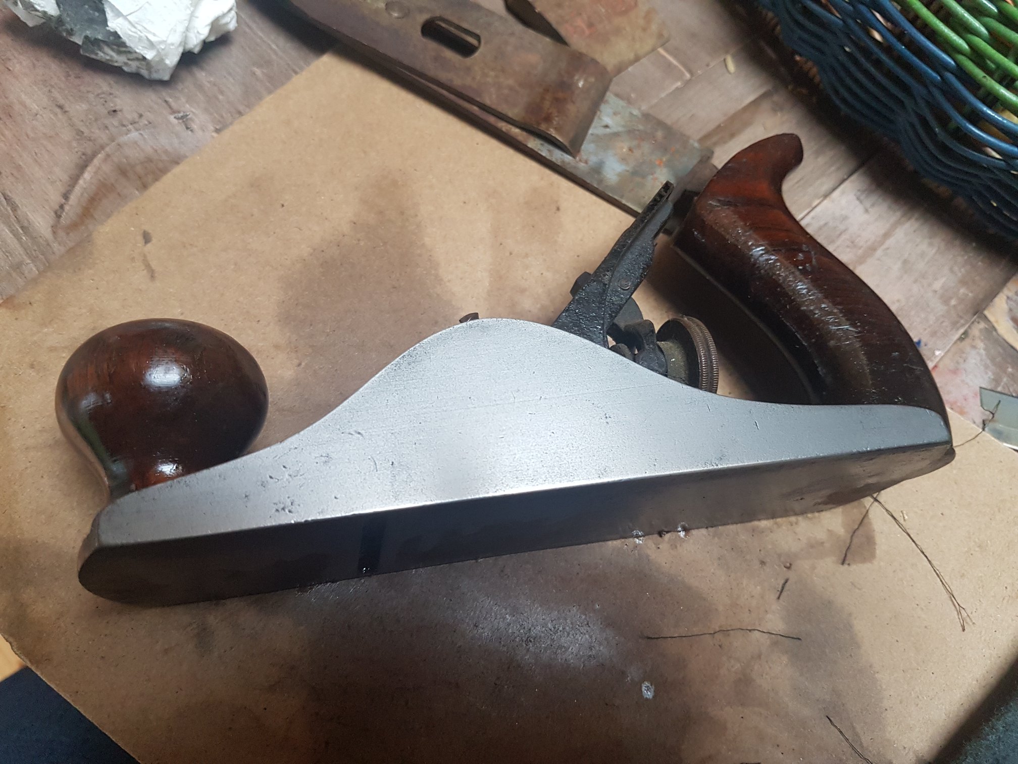 Hand Plane Rust Removal with Razor Blades & Scotchbrite